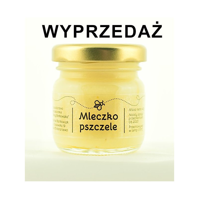 Świeże polskie mleczko pszczele z własnej pasieki.